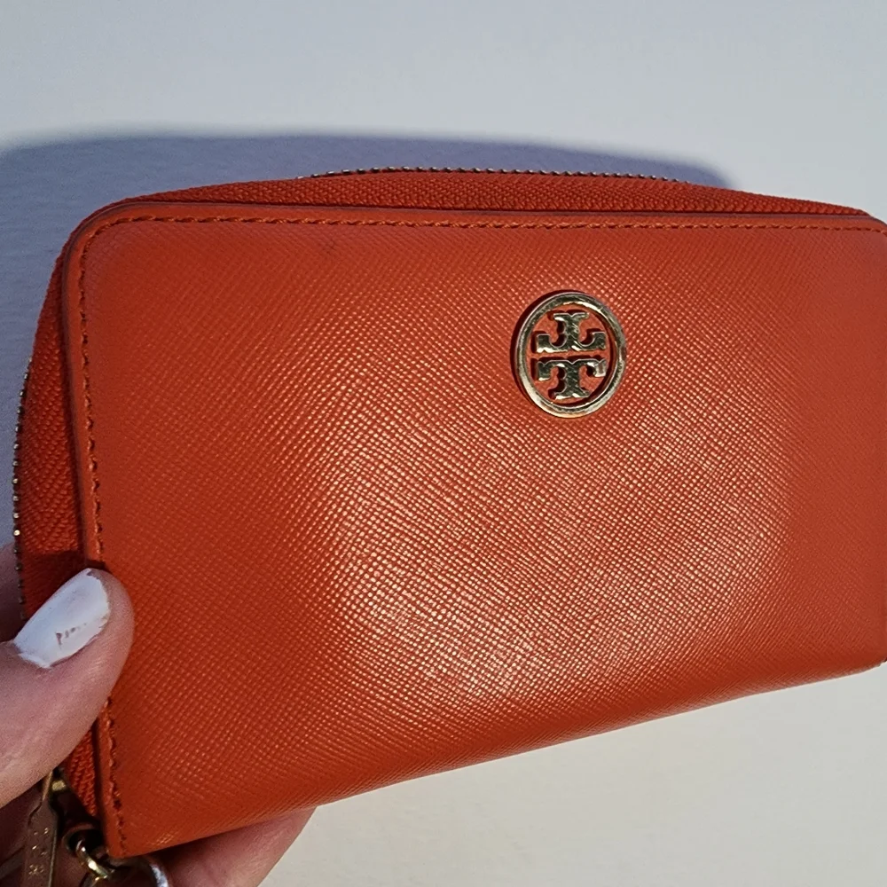 Tory Burch Orange Wristlet Wallet